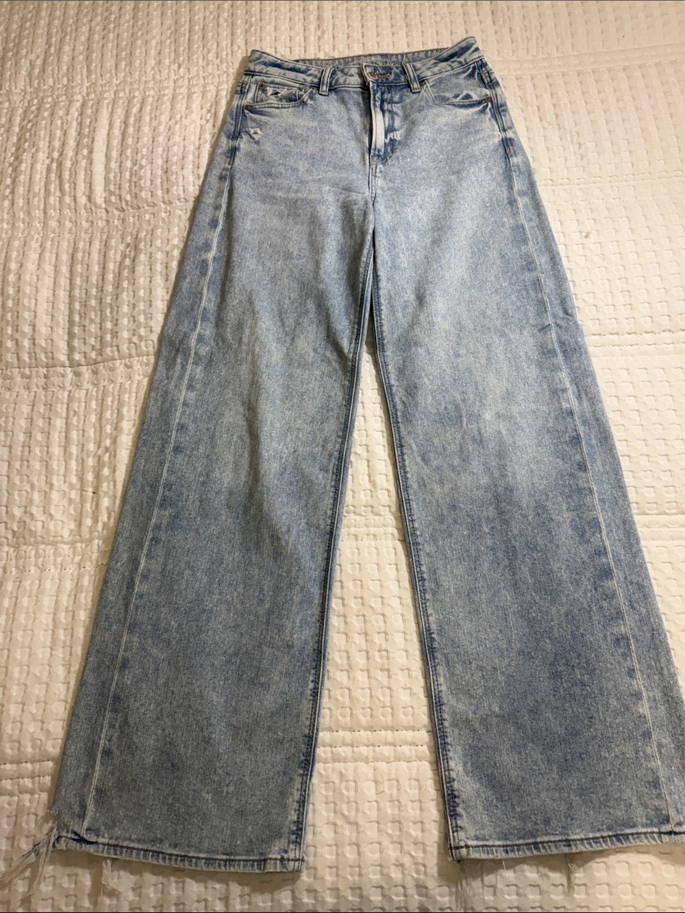American Eagle Outfitters Light Blue Wide-Leg Jeans